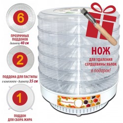 Сушилка Спектр-Прибор Ветерок-2 Люкс + 2 поддона для пастилы (прозрачный/белый)