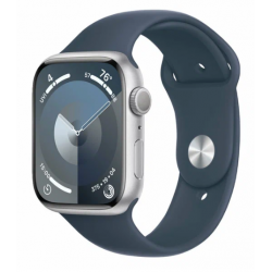 Умные часы Apple Watch Series 9 GPS 41 мм Aluminium Case with Sport Band (S/M) (MR903) (серебристый/штормовой синий)