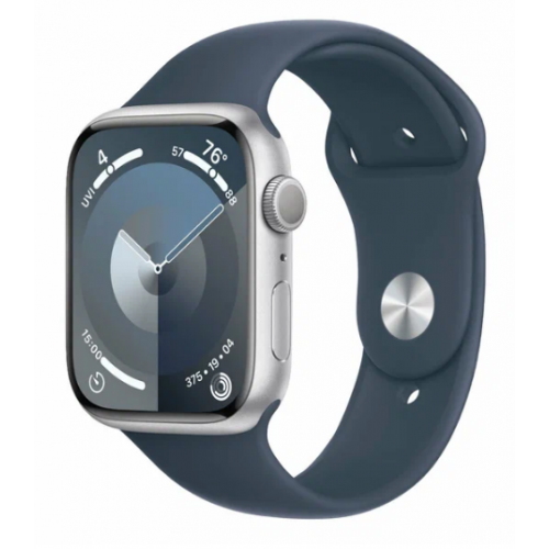 Умные часы Apple Watch Series 9 GPS 41 мм Aluminium Case with Sport Band (S/M) (MR903) (серебристый/штормовой синий) 