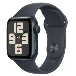 Умные часы Apple Watch SE 2024 GPS 44 мм Aluminium Case with Sport Band (M/L) (темная ночь/темная ночь)