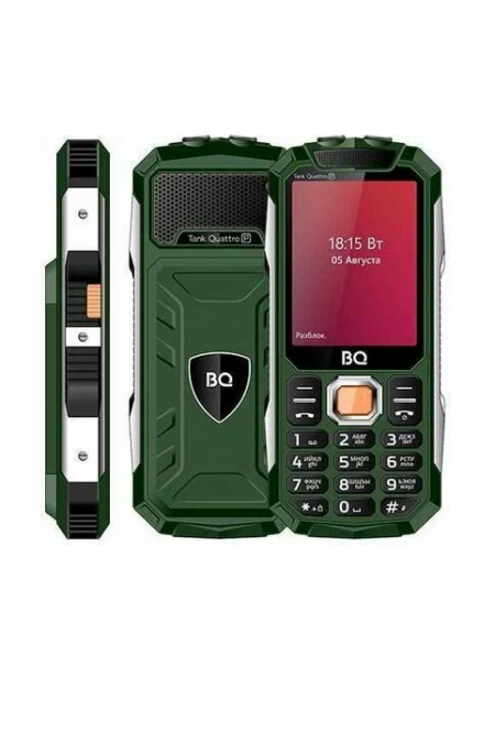 Телефон BQ 2817 Tank Quattro Power Green (зеленый) 