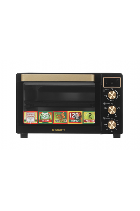 Мини-печь Kraft KF-MO 3506 KGLB (черный/золотой) 