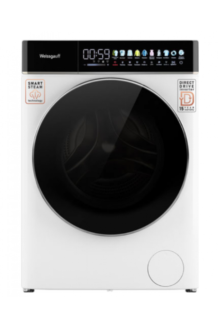 Стиральная машина Weissgauff WM 58411 Direct Drive Inverter Premium Steam (белый/черный люк) 