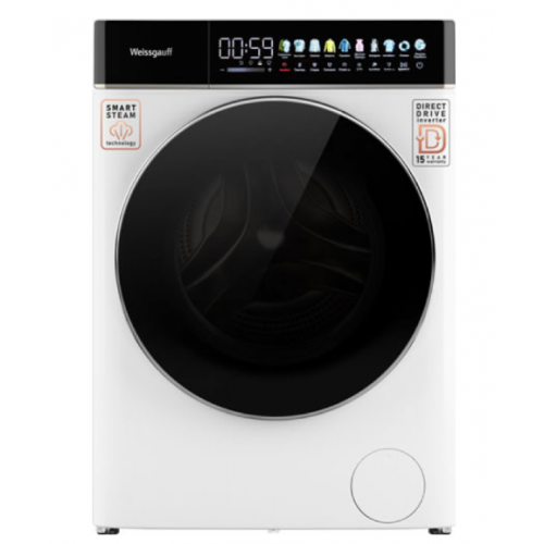 Стиральная машина Weissgauff WM 58411 Direct Drive Inverter Premium Steam (белый/черный люк) 