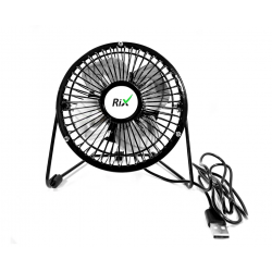 Настольный вентилятор Rix RDF-1501USB (черный)