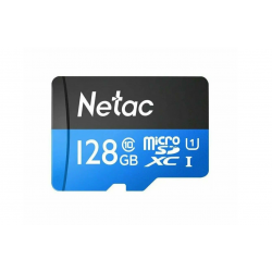 Карта памяти Netac P500 Standard 128GB (NT02P500STN-128G-S) (черный/синий)