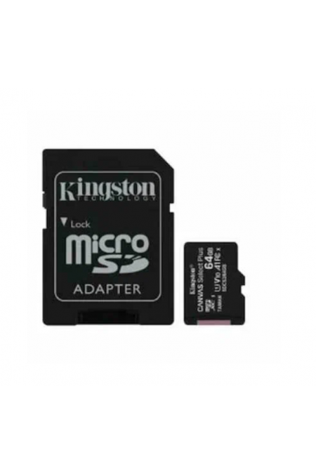 Карта памяти Kingston Canvas Select Plus microSDXC 64GB C10 SDCS3/64GB (черный) 