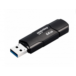 Флешка SMARTBUY CLUE UFD 3.0/3.1 64GB (SB64GBCLU-K3) (черный)