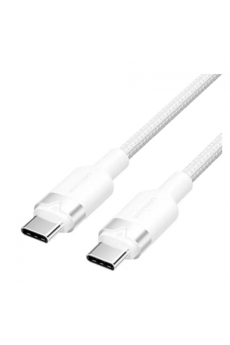 Кабель Vention PD60W Type C - Type C 1 м (белый) 
