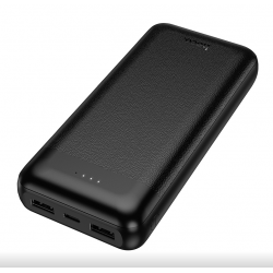 Портативный аккумулятор Hoco J153A 20000mAh 2USB+1Type-C+1micro USB 2.0 (6942007656085) (черный)