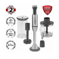 Погружной блендер Polaris PHB 1583L Silent (серебристый/черный)