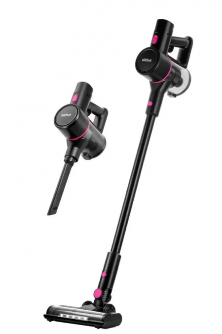 Вертикальный пылесос Kitfort КТ-5338 (черный/розовый) 